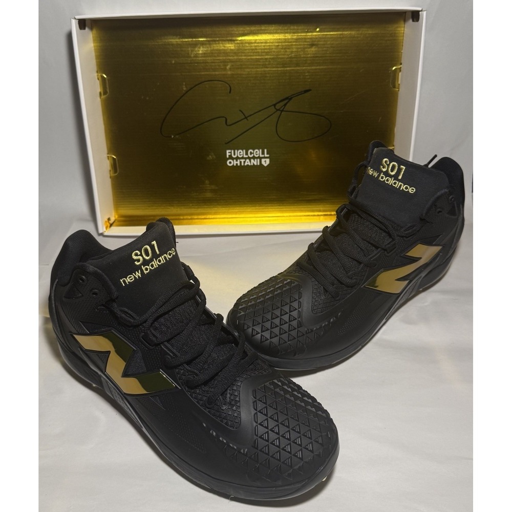 Men's New Balance Shohei Ohtani 1 FuelCell Black/Gold Baseball 2024 Metal Spike